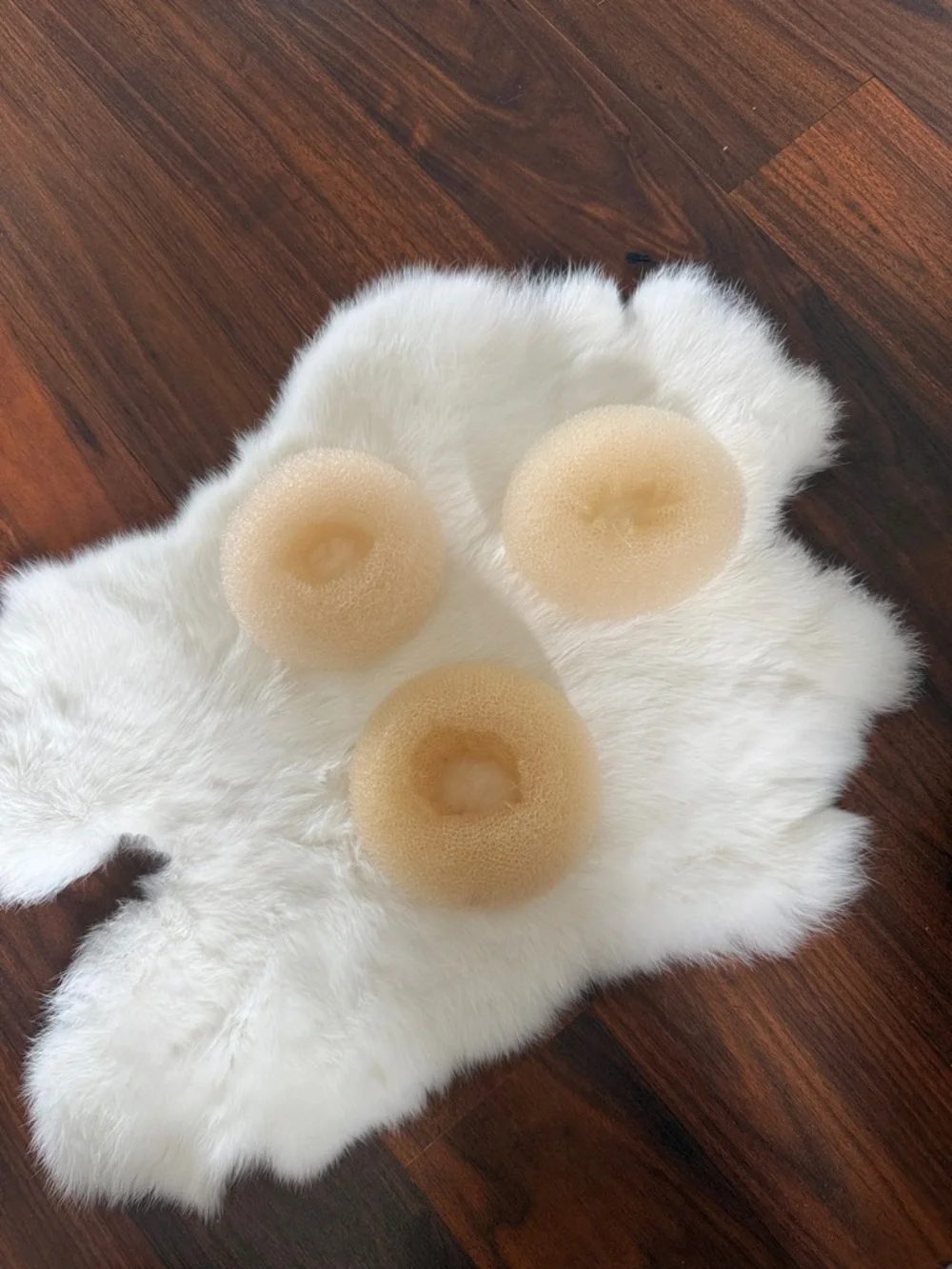 Neutral Beige Hair Donut Bun Makers - Pack of 3